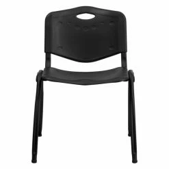 Hot Sale 😀 New Century Break Room Chairs Hercules Series Polypropylene Stack Chair- Black 🌟 -Tables & Chairs Shop detail2FLSH358