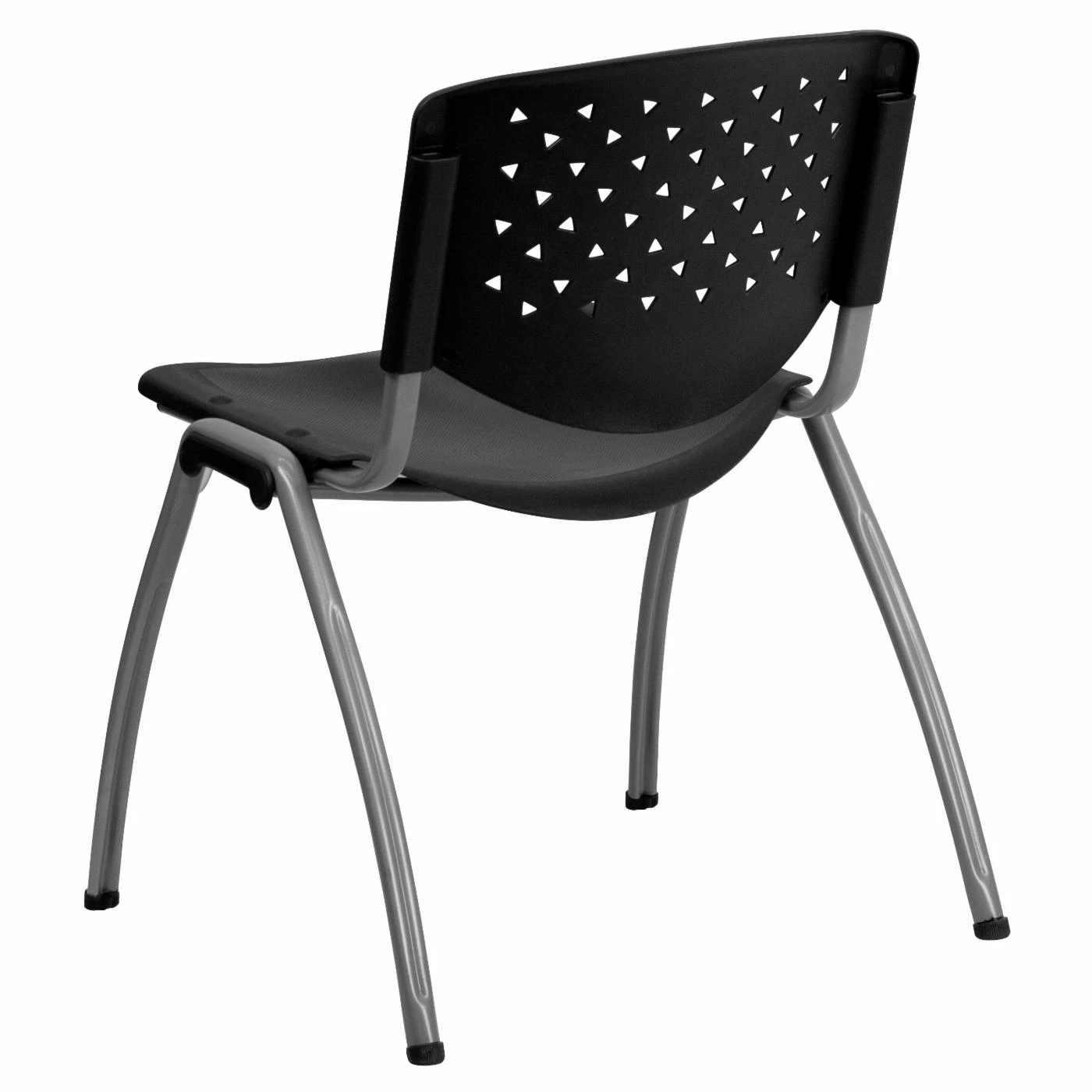 New ๐ New Century Break Room Chairs Hercules Series Polypropylene Stack Chair - Titanium Frame - Black Finish ๐ 6 New ๐ New Century Break Room Chairs Hercules Series Polypropylene Stack Chair - Titanium Frame - Black Finish ๐ - Image 4