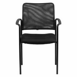 Best deal 🎁 Break Room Chairs Flash Furniture GO-516-2 Black Mesh Comfortable Stackable Steel Side Chair With Arms ✨ -Tables & Chairs Shop detail2FLSH903