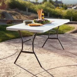 Brand new ⌛ Lifetime Products Rectangle Folding Tables & Chairs Lifetime 6 Ft. Rectangle Commercial Fold-In-Half Table - White 🔥 -Tables & Chairs Shop detail2LIF105