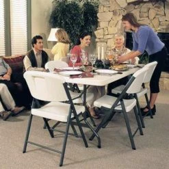 Outlet ✨ Lifetime Products Rectangle Folding Tables & Chairs Lifetime 6 Ft. Rectangle Commercial Folding Table - 4 Pack 👏 -Tables & Chairs Shop detail2LIF111
