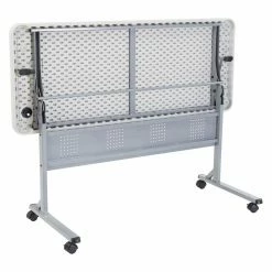 Deals 🔥 Rectangle Folding Tables & Chairs National Public Seating Blow Molded Flip And Store Table 💯 -Tables & Chairs Shop detail2NPS182