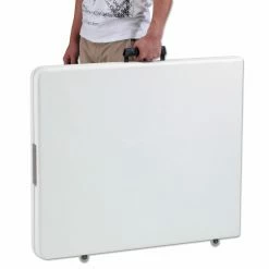 Promo 😉 Rectangle Folding Tables & Chairs Alera Fold-in-Half Resin Folding Table - White 🛒 -Tables & Chairs Shop detail2UST2454