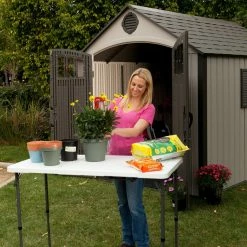 Cheap 🔥 Lifetime Products Rectangle Folding Tables & Chairs Lifetime 4 Ft. Rectangle Light Commercial Fold-In-Half Adjustable Folding Table - White ✔️ -Tables & Chairs Shop detail3LIF102