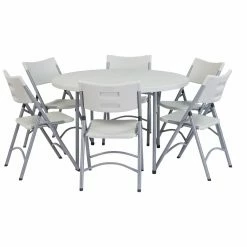 Deals 🤩 Round Folding Tables & Chairs National Public Seating BT Series 48 In. Round Folding Table Set 🔥 -Tables & Chairs Shop detail3NPS066