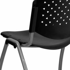 New ๐ New Century Break Room Chairs Hercules Series Polypropylene Stack Chair - Titanium Frame - Black Finish ๐ 16 New ๐ New Century Break Room Chairs Hercules Series Polypropylene Stack Chair - Titanium Frame - Black Finish ๐ -Tables & Chairs Shop detail4FLSH361