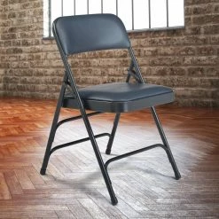 Cheap ⭐ Folding Chairs National Public Seating 1300 Series Premium Vinyl Upholstered Triple Braced Folding Chair - 4 Pack 🥰 -Tables & Chairs Shop detail4NPS014