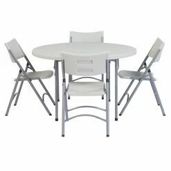 Deals 🤩 Round Folding Tables & Chairs National Public Seating BT Series 48 In. Round Folding Table Set 🔥 -Tables & Chairs Shop detail4NPS066