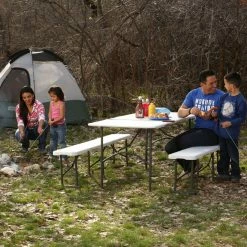 Wholesale 🎉 Rectangle Folding Tables & Chairs Lifetime Products 6 Ft. Fold-in-Half Bench ⌛ -Tables & Chairs Shop detail5LIF206