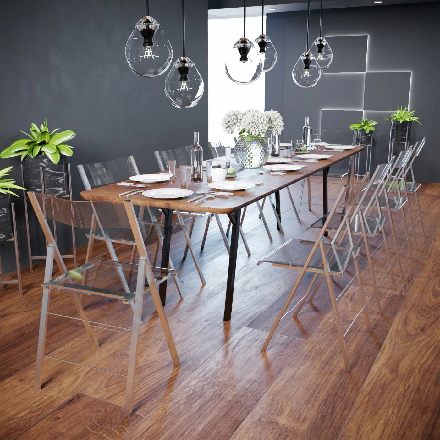 New 👍 Square Folding Tables & Chairs LeisureMod Menno Transparent Acrylic Folding Chair 🥰 11 New 👍 Square Folding Tables & Chairs LeisureMod Menno Transparent Acrylic Folding Chair 🥰 - Image 9