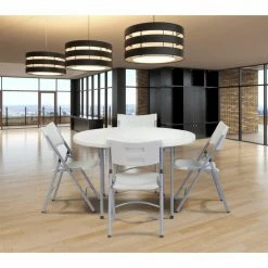 Deals 🤩 Round Folding Tables & Chairs National Public Seating BT Series 48 In. Round Folding Table Set 🔥 -Tables & Chairs Shop detail6NPS066