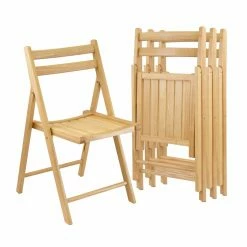Budget 😍 Winsome Folding Chairs - Set Of 4 🌟 -Tables & Chairs Shop detail6WI455