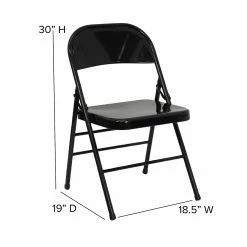 New 💯 Helder Folding Chairs Hercules Series Triple Braced And Quad Hinged Metal Folding Chair 🛒 -Tables & Chairs Shop detail7FLSH341