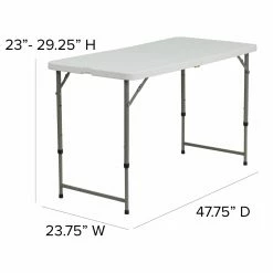 Cheap ✨ Rectangle Folding Tables & Chairs Flash Furniture DAD-YCZ-122Z-2 48 In. Rectangle Folding Table With Adjustable Height 🤩 -Tables & Chairs Shop detail7FLSH829