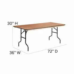 Discount 🎁 Rectangle Folding Tables & Chairs Flash Furniture XA-3672-P 36 X 72 In. Rectangular Wood Folding Banquet Table 🎁 -Tables & Chairs Shop detail7FLSH862