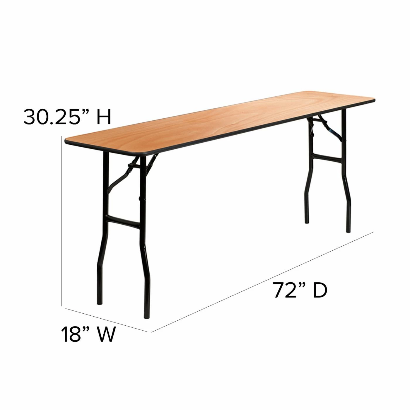 Discount ๐ Rectangle Folding Tables & Chairs Flash Furniture YT-WTFT18X72 18 X 72 In. Rectangular Finished Top Wood Folding Training/Seminar Table ๐ 7 Discount ๐ Rectangle Folding Tables & Chairs Flash Furniture YT-WTFT18X72 18 X 72 In. Rectangular Finished Top Wood Folding Training/Seminar Table ๐ - Image 5