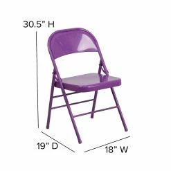 Discount ⌛ Folding Chairs Flash Furniture HF3 Hercules Colorburst Series Double Hinged Metal Folding Chair 😍 -Tables & Chairs Shop detail7FLSH895