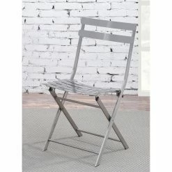 Hot Sale ✨ Folding Chairs Furniture Of America Trophic Industrial Stainless Folding Chair - Set Of 2 🛒 -Tables & Chairs Shop detailENLB4776