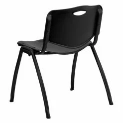 Hot Sale 😀 New Century Break Room Chairs Hercules Series Polypropylene Stack Chair- Black 🌟 -Tables & Chairs Shop detailFLSH358