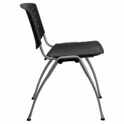 New ๐ New Century Break Room Chairs Hercules Series Polypropylene Stack Chair - Titanium Frame - Black Finish ๐ 12 New ๐ New Century Break Room Chairs Hercules Series Polypropylene Stack Chair - Titanium Frame - Black Finish ๐ -Tables & Chairs Shop detailFLSH361