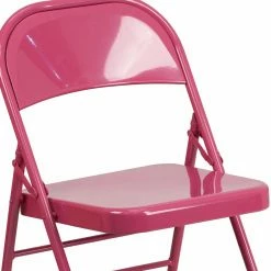 Discount ⌛ Folding Chairs Flash Furniture HF3 Hercules Colorburst Series Double Hinged Metal Folding Chair 😍 -Tables & Chairs Shop detailFLSH895