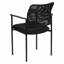 Best deal 🎁 Break Room Chairs Flash Furniture GO-516-2 Black Mesh Comfortable Stackable Steel Side Chair With Arms ✨ -Tables & Chairs Shop detailFLSH903