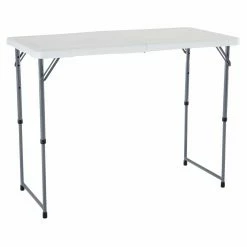 Cheap 🔥 Lifetime Products Rectangle Folding Tables & Chairs Lifetime 4 Ft. Rectangle Light Commercial Fold-In-Half Adjustable Folding Table - White ✔️ -Tables & Chairs Shop detailLIF102