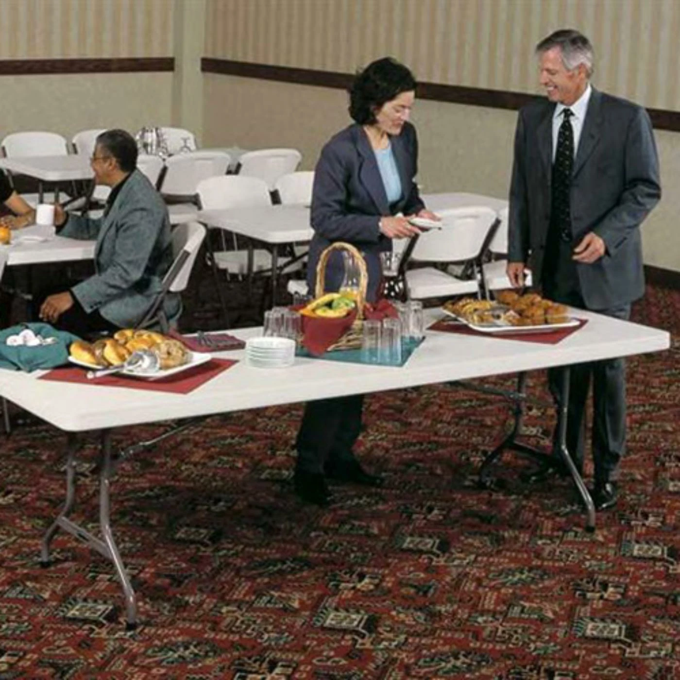 Promo π Rectangle Folding Tables & Chairs Lifetime 8 Ft. Rectangle Plastic Folding Banquet Table - Almond - 21 Pack π 5 Promo π Rectangle Folding Tables & Chairs Lifetime 8 Ft. Rectangle Plastic Folding Banquet Table - Almond - 21 Pack π - Image 3