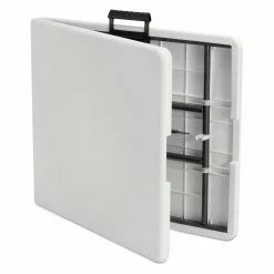 Promo 😉 Rectangle Folding Tables & Chairs Alera Fold-in-Half Resin Folding Table - White 🛒 -Tables & Chairs Shop detailUST2454