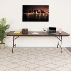 Top 10 😀 Rectangle Folding Tables & Chairs Flash Furniture YT-3096 30 X 96 In. Rectangular Mahogany Laminate Folding Banquet Table 🎁 -Tables & Chairs Shop inuseFLSH874