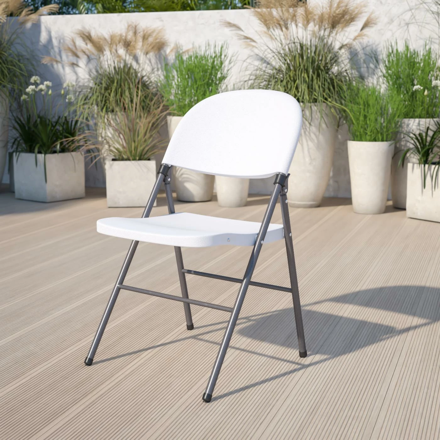 Budget ๐ฏ Folding Chairs Flash Furniture DAD-YCD Hercules Series White Plastic Folding Chair ๐ 4 Budget ๐ฏ Folding Chairs Flash Furniture DAD-YCD Hercules Series White Plastic Folding Chair ๐ - Image 2