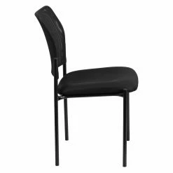 Best Sale 👏 Break Room Chairs Flash Furniture GO-515-2 Black Mesh Comfortable Stackable Steel Side Chair 🧨 -Tables & Chairs Shop inuseFLSH902
