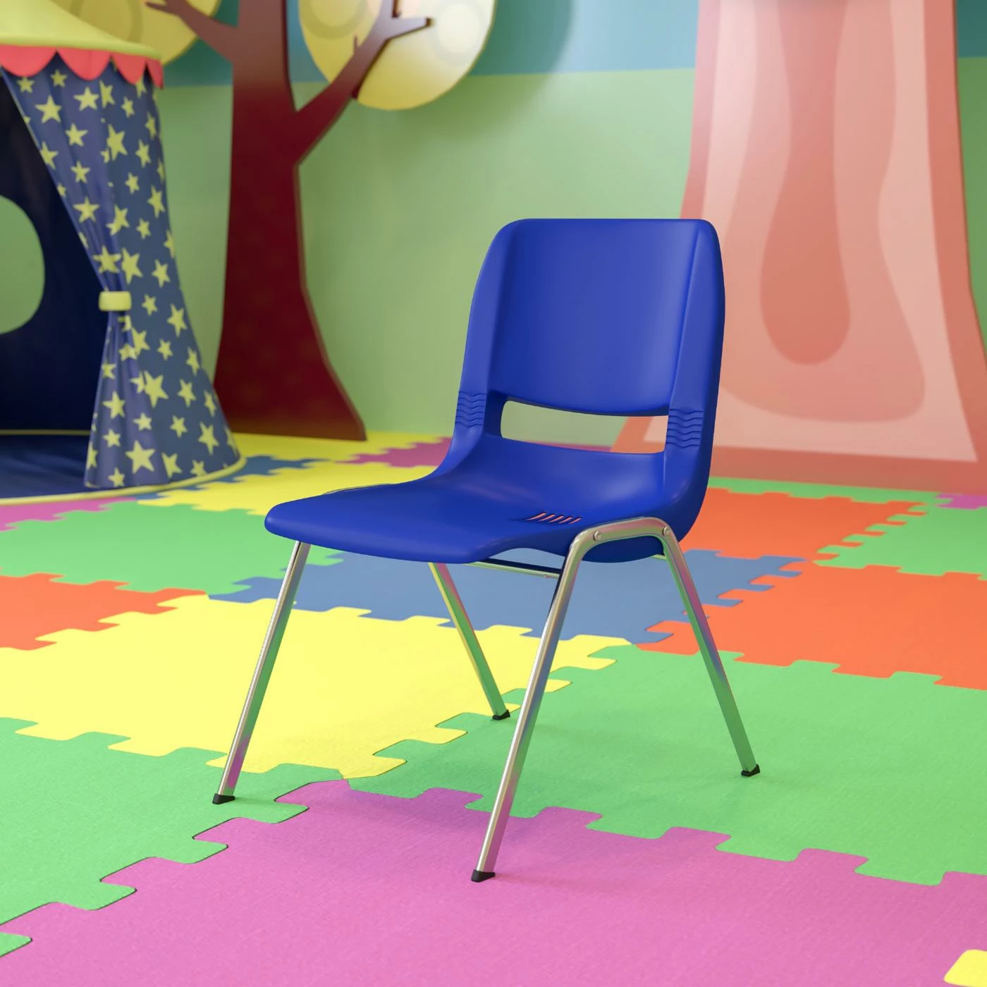 Outlet ❤️ Break Room Chairs Flash Furniture RUT-14 Hercules Series Ergonomic Shell Stack Chair With 14 In. Seat Height 💯 4 Outlet ❤️ Break Room Chairs Flash Furniture RUT-14 Hercules Series Ergonomic Shell Stack Chair With 14 In. Seat Height 💯 - Image 2