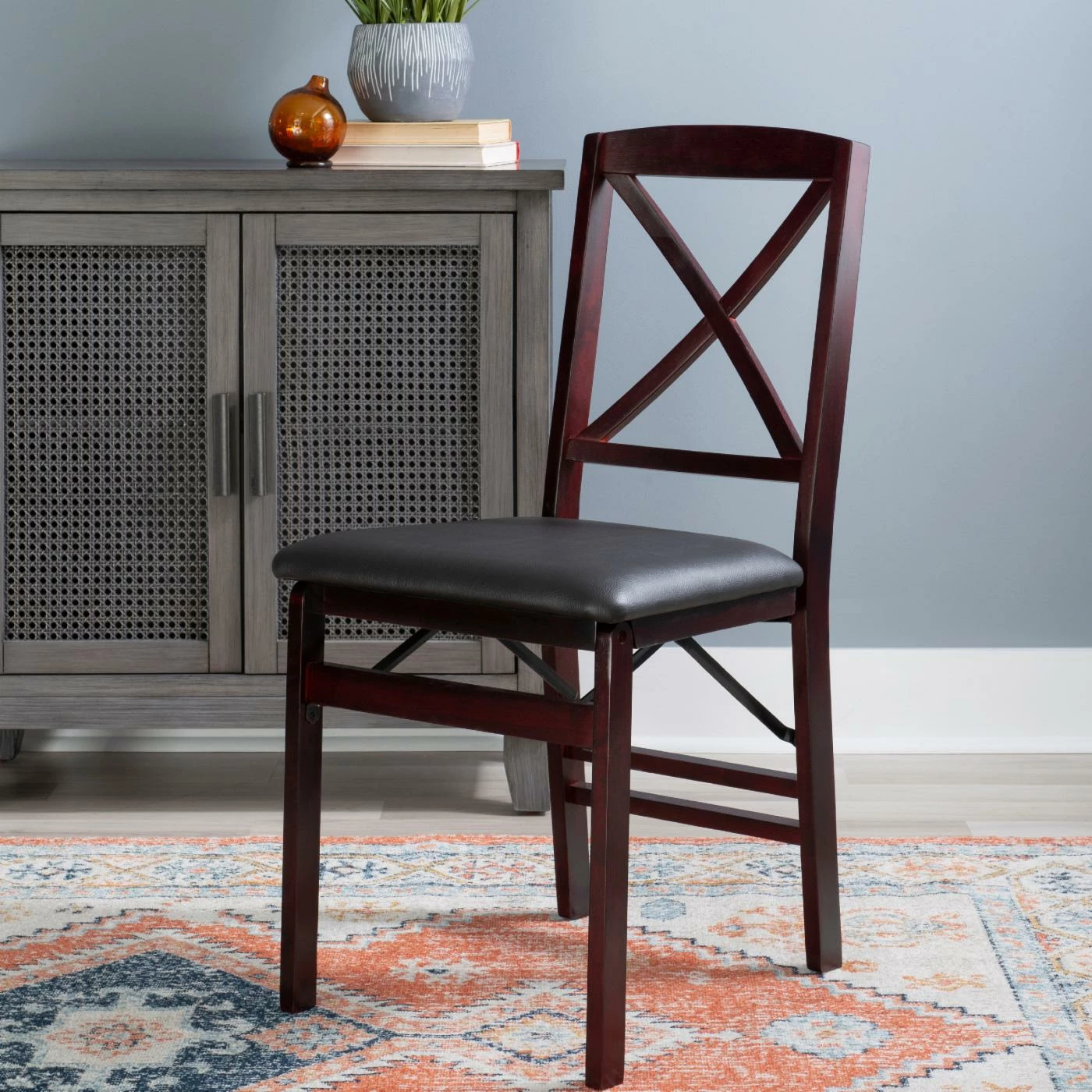 Outlet 🎁 Folding Chairs Linon Tremont X-Back Folding Dining Chair - 2 Chairs 🥰 4 Outlet 🎁 Folding Chairs Linon Tremont X-Back Folding Dining Chair - 2 Chairs 🥰 - Image 2