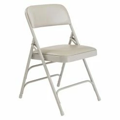 Cheap ⭐ Folding Chairs National Public Seating 1300 Series Premium Vinyl Upholstered Triple Braced Folding Chair - 4 Pack 🥰 -Tables & Chairs Shop inuseNPS014