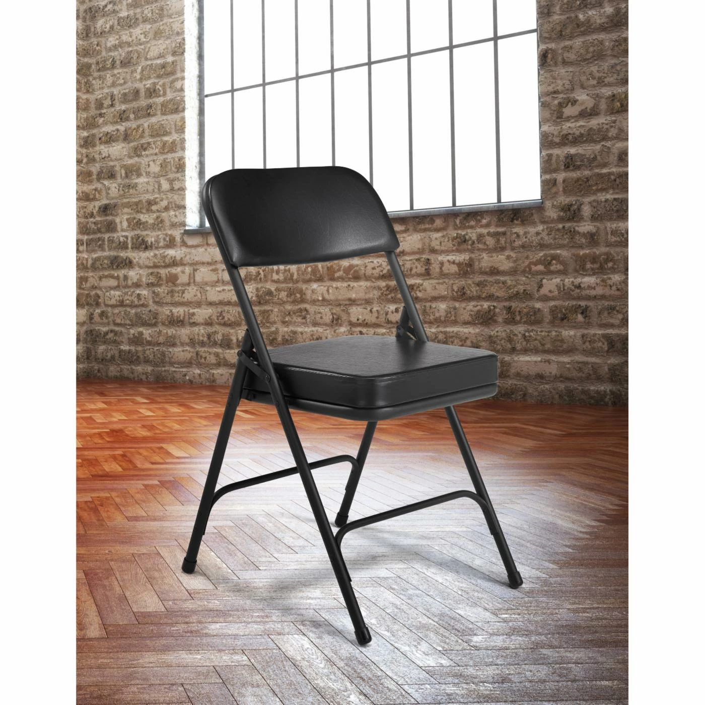 Budget 🔔 Folding Chairs National Public Seating 3200 Series Premium 2 In. Vinyl Upholstered Folding Chair - 2 Pack 😉 4 Budget 🔔 Folding Chairs National Public Seating 3200 Series Premium 2 In. Vinyl Upholstered Folding Chair - 2 Pack 😉 - Image 2