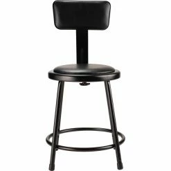 Cheapest 👏 Break Room Chairs National Public Seating Stool With Padded Seat And Backrest 🌟 -Tables & Chairs Shop inuseNPS215