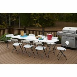 Flash Sale 😍 Rectangle Folding Tables & Chairs Cosco Products Deluxe Fold-in-Half Blow Molded Folding Table 🌟