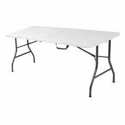 Best Sale 😍 Rectangle Folding Tables & Chairs Cosco 6 Ft. Centerfold Blow Molded Folding Table 😀