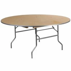 Best Sale 🤩 Round Folding Tables & Chairs Flash Furniture 66 In. Round Folding Banquet Table 🌟