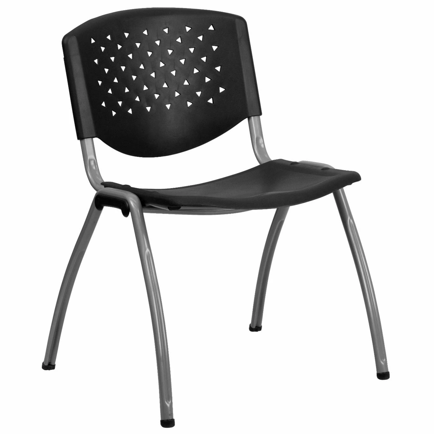 New ๐ New Century Break Room Chairs Hercules Series Polypropylene Stack Chair - Titanium Frame - Black Finish ๐ 3 New ๐ New Century Break Room Chairs Hercules Series Polypropylene Stack Chair - Titanium Frame - Black Finish ๐