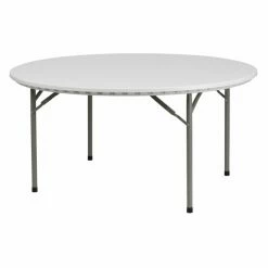 Hot Sale ❤️ Flash Furniture Round Folding Tables & Chairs Round Folding Table - Granite White ⭐