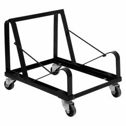 Best Pirce 💯 Happy Factor Folding Table & Chair Carts Hercules Series Sled Base Stack Chair Dolly - Black 💯