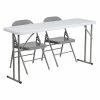 Coupon 🔔 Flash Furniture RB-1860-1 18 X 60 In. Rectangle Folding Training Table With 2 Gray Metal Folding Chairs 🧨 -Tables & Chairs Shop masterFLSH842