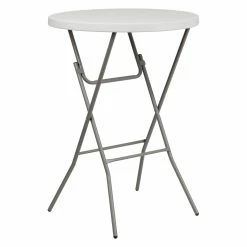 Best Pirce ✨ Round Folding Tables & Chairs Flash Furniture RB-32RB-BAR 32 In. Round Bar Height Folding Table 👏