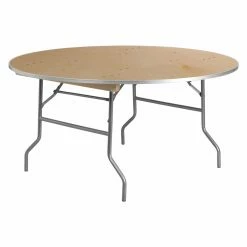 Buy ๐ Round Folding Tables & Chairs Flash Furniture XA-60 60 In. Round Birchwood Folding Banquet Table ๐