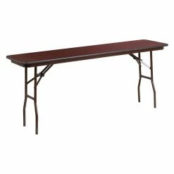 Budget 🎁 Rectangle Folding Tables & Chairs Flash Furniture YT-1872 72 In. Rectangular Mahogany Laminate Folding Training Table 🛒