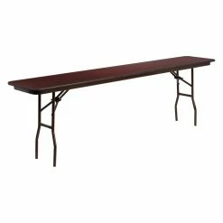 Best deal 😉 Rectangle Folding Tables & Chairs Flash Furniture YT-1896 96 In. Rectangular Mahogany Laminate Folding Training Table 🤩