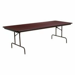 Best Sale ⭐ Rectangle Folding Tables & Chairs Flash Furniture YT-3696 36 X 96 In. Rectangular Mahogany Laminate Folding Banquet Table 👏