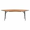 Brand new 💯 Round Folding Tables & Chairs Flash Furniture YT-WSFT60-30 7.25 X 2.5 Ft. Serpentine Wood Folding Banquet Table 🛒